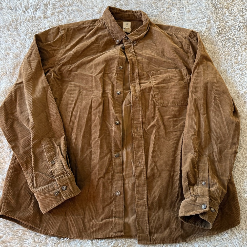 Men’s H&M Tan Corduroy Shirt